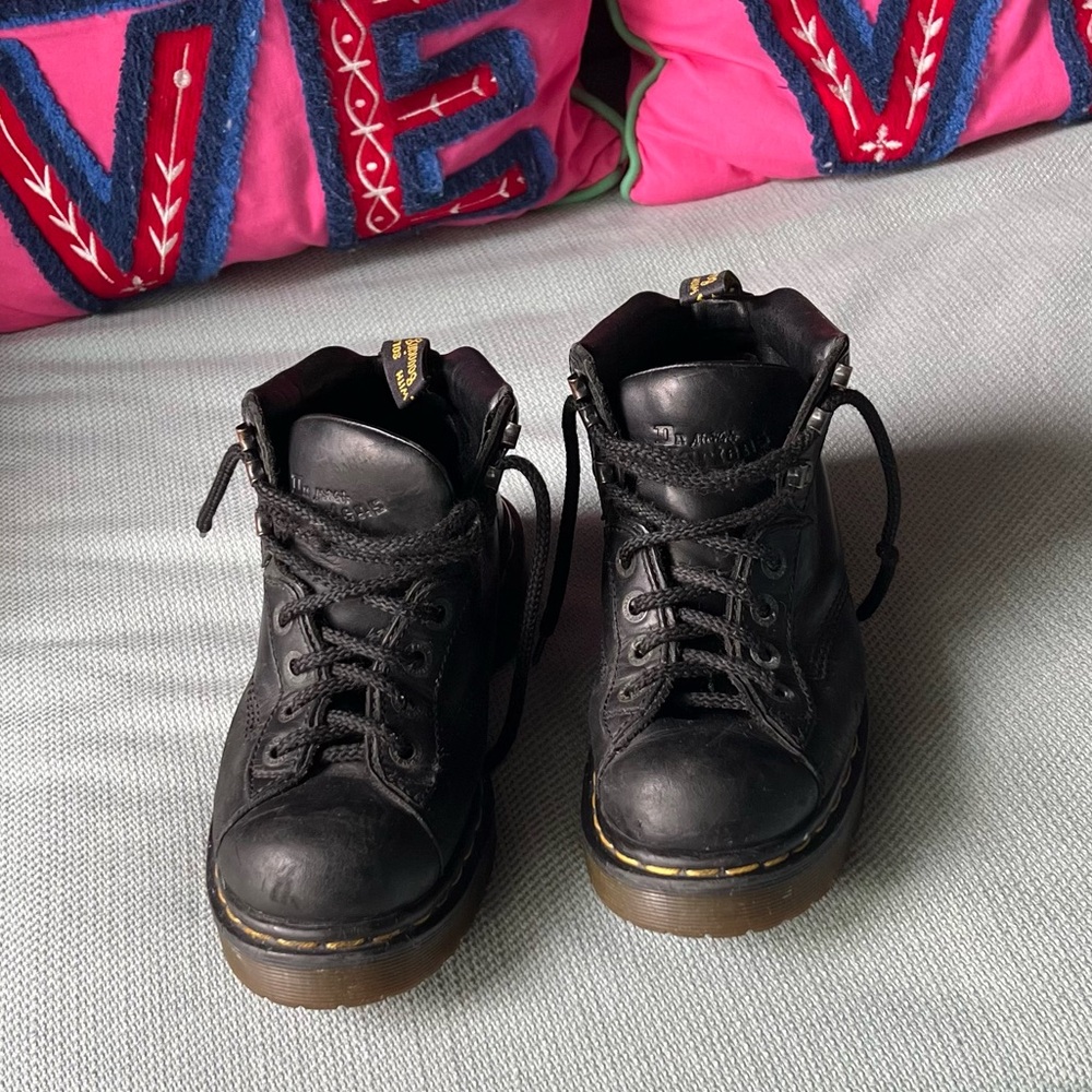 RARE Vintage 90s Dr Martens 8287 Black Leather Boots, Made in England Size 5